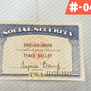 Online SSN Card Template