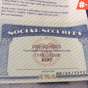Online Social Security Card Template