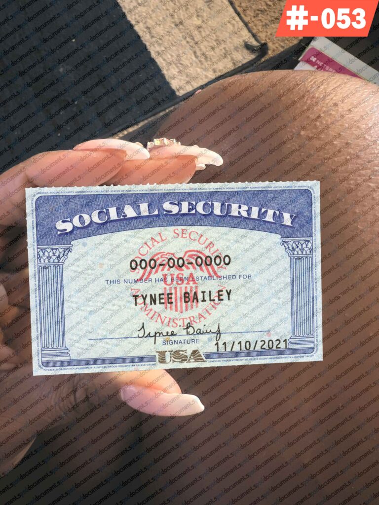 Social Security Card Document Example Novelty Social Security Card Template - DOCUMENT PSD