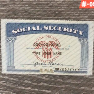 USA SSN Card Template