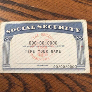 Social Security Card Template PSD
