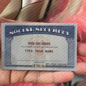 Social Security Card Template