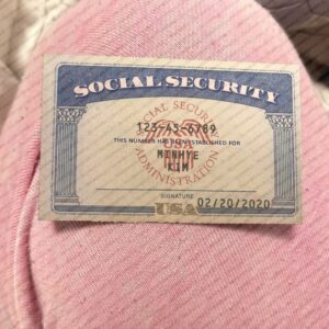 Social Security Card Template Back side