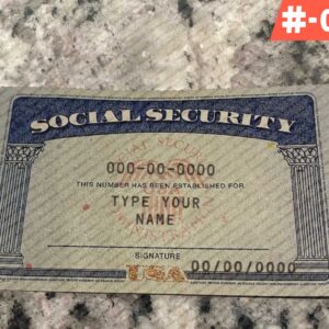 Social Security Card PSD Template