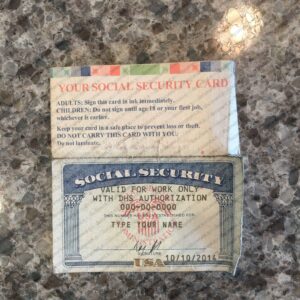 Wyoming Social Security Card Template