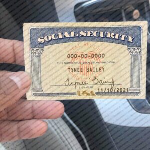 Alaska Social Security Card Template