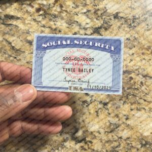 Wisconsin Social Security Card Template