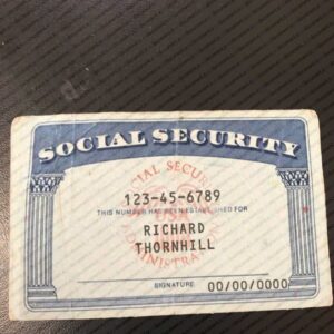 Washington Social Security Card Template