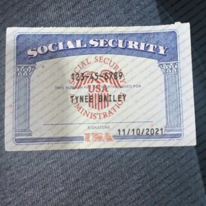 Utah Social Security Card Template