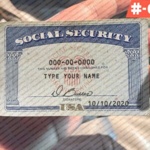 Texas Social Security Card Template