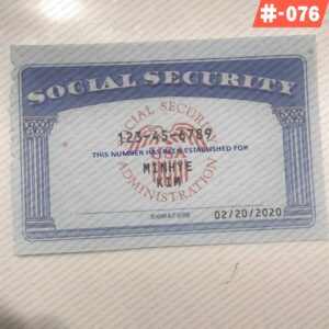 North Dakota Social Security Card Template