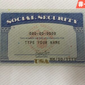 Rhode Island Free Social Security Card PSD Template