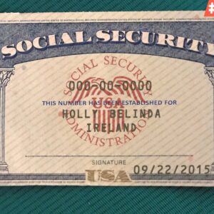 New Jersey Social Security Card Template