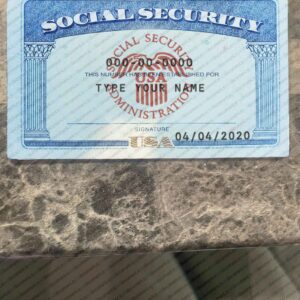 Nebraska Social Security Card Template