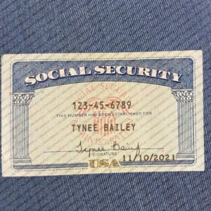 Maryland Social Security Card Template
