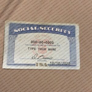 Massachusetts Social Security Card Template