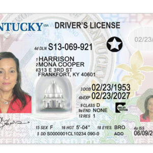 Kentucky Drivers License Template