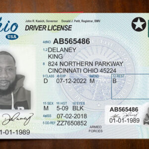 Ohio Driver License Template