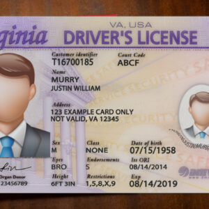 Virginia Driver License Template