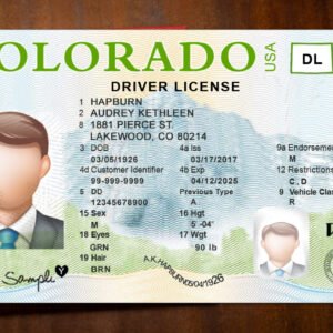 Colorado Driver License Template