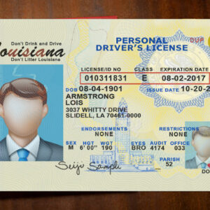 Louisiana Driver License Template