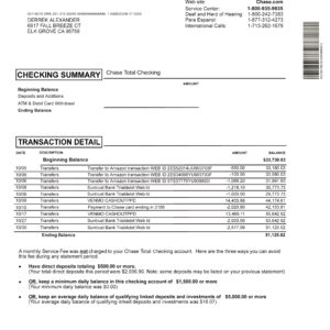 Chase Account Statement Free Download
