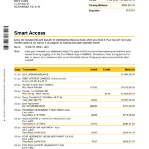 Commonwealth Bank Statement Free Download
