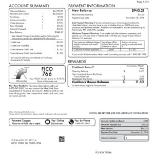 Discover Card Statement Free Download