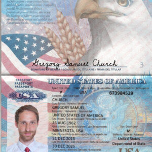 USA Passport Editable Template PSD File