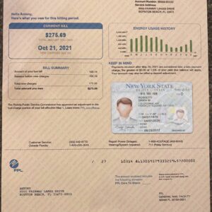 Driver License and Bill Template