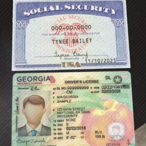 Editable Social Security and Drivers License