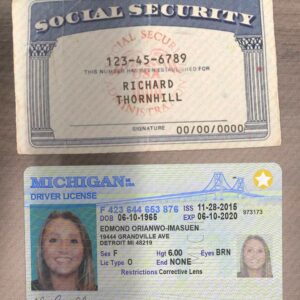 Editable Drivers License and Social Security Card Template