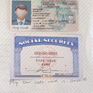 Drivers License and SSN Card Template