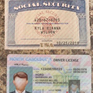 Drivers License and SSN Template