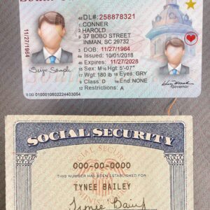 SSN Card  and Drivers License Template