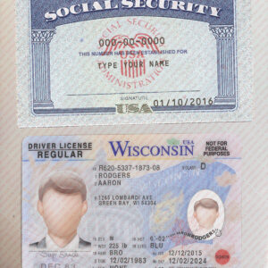 Editable SSN Card and Drivers License PSD Template