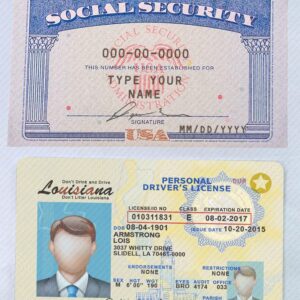 Editable Drivers License and SSN Card PSD Template