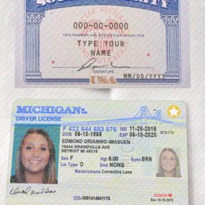 Social Security Card and ID Card Template PSD
